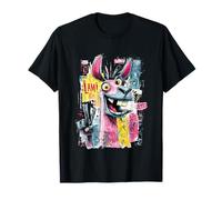 Funny Donkey Peace Graffiti Pop Character Graphic Art Face T-Shirt