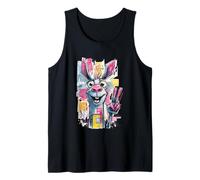 Funny Donkey Peace Graffiti Pop Character Graphic Art Face Tank Top