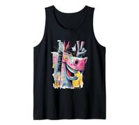 Funny Donkey Peace Graffiti Pop Character Graphic Art Face Tank Top