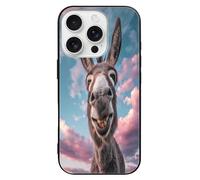 Funny Donkey Personalized Glass Phone Case Cover Compatible with iPhone 16/16 Plus/16 Pro/16 Pro Max/16 E