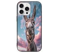 Funny Donkey Personalized Glass Phone Case Cover Compatible with iPhone 16/16 Plus/16 Pro/16 Pro Max/16 E