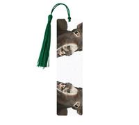 Funny Donkey Print 5pcs Wooden Bookmarks with Tassels, Reading Page Markers Book Marks, Gifts for Men Women
