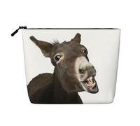 Funny Donkey Print Makeup Bag Travel Toiletry Bag,Travel Makeup Bag,Portable Women Makeup Organizer Case