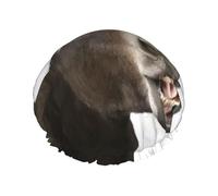 Funny Donkey Print Shower Cap, Lined Shower Cap For Women Reusable, Double Layer Waterproof Bath Cap