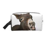 Funny Donkey Print Travel Toiletry Bag, Spacious Capacity Cosmetic Bag for Women Toiletry Bag for Men