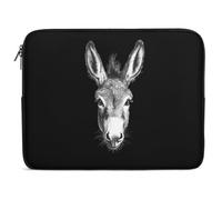 Funny Donkey Printed Laptop Sleeve Case with Double Zipper Portable Computer Bag Protective Briefcase Handbag