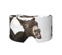Funny Donkey Printed Sleeping Blindfold, Padded Ear Warmer Mask, Adjustable Head Wrap, for Deep Relaxation