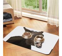 Funny Donkey Printing Pet Absorbent Tablecloth, Special Pad For Pet Bowls, Rollable For Storage, Ideal For Pet Bowls