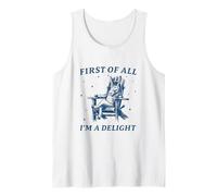 Funny Donkey Quote First of All I'm a Delight Tank Top