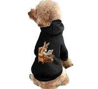 Funny Donkey Reading Newspaper Lightweight Dog Hoodie Soft Pullover Sweatshirt Warm Pet Clothes for Small Medium Large Dogs Cats
