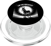Funny Donkey Sign I'm The Greatest Silhouette Proud Donkey PopSockets PopGrip for MagSafe
