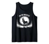 Funny Donkey Sign I'm The Greatest Silhouette Proud Donkey Tank Top