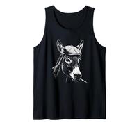 Funny Donkey Smoking Cigarette Meme Mafia Farm Animal Tank Top
