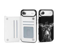 Funny Donkey with Glasses Printed Flip Phone Cases Compatible with iPhone 17