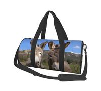 Funny Donkeys Duffle Bag With Shoes Compartment And Adjustable Strap,Foldable Travel Duffel Bags For Men Women,Waterproof Duffel Bags, Black, One Size