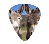 Funny Donkeys Print Guitar Picks 12-Pack - Assorted Thickness Picks (0.46 mm, 0.71 mm, 0.96 mm) with Storage Box & Assorted Unique Design for Acoustic, Electric, Bass, and Ukulele Players