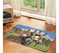 Funny Donkeys Printed Pet Bowl Mats, Non-Slip And Tasteless Dog And Cat Feeding Mats