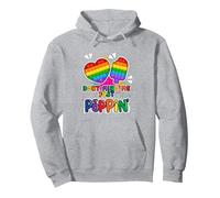 Funny Don't Mind Me Just Poppin Cool Shape Pop It Pullover Hoodie, Adult Unisex, Heather Grey, X-Large