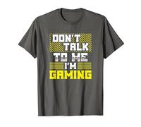 Funny Don't Talk to Me I'm Gaming T-Shirt, Men, Asphalt Grey, XX-Large