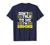 Funny Don't Talk to Me I'm Gaming T-Shirt, Men, Navy Blue, Small