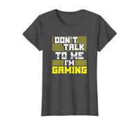 Funny Don't Talk to Me I'm Gaming T-Shirt, Women, Dark Heather Grey, 3X-Large