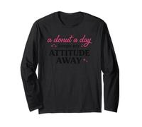 Funny Donut A Day Keeps My Attitude Away Design for Women Long Sleeve T-Shirt