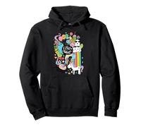 Funny Doodle Art Graphic Colorful Cartoon Pullover Hoodie