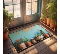 Funny Door Mats For Outside Entry Cacti And Succulents In Decorative Pots Doormat Cool Rugs Home Sweet Home Door Mat(40X60CM)