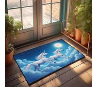 Funny Door Mats For Outside Entry Two Unicorns Gallop Under A Full Moon Doormat Cool Rugs Home Sweet Home Door Mat(40X60CM)