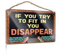Funny Door Signs for Office Embrace Your Unique Self Wooden Sign Small Signs for Home Decor Summer Door Sign(23X35CM)