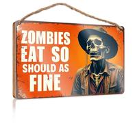 Funny Door Signs For Office Zombies Eat So Should As Fine Wooden Sign Small Signs For Home Decor Summer Door Sign(20X30CM)