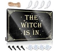 Funny Door Signs The Witch Is In Tin Sign Cave Door Sign Bar Rules Sign(30X40CM)
