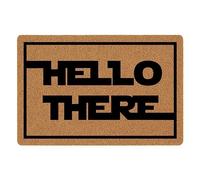 Funny Doormat Hello There Front Door Mat Entryway Outdoor Mat with Heavy Duty Front Porch Welcome Mats Entry Brown Mat House Warming Gift Mat 23.7 x 15.7 inch (Hello There)