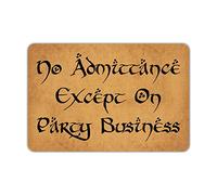 Funny Doormat No Admittance Except On Party Business Non-Slip Outdoor/Indoor Rubber Door Mats for Front Door/Garden/Kitchen/Bedroom 23.6" x 15.7"…