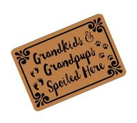 Funny Doormats Welcome Door Mat for Grandma and Grandpa Gift Idea from Grandkids and Grandpups Spoiled Here Durable Machine-Washable Non-Slip Indoor Door Mat 23.6"(L) x 15.7"(W)