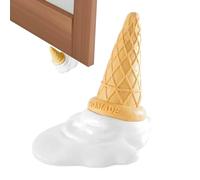 Funny Doorstop - Ice Cream Door Stop 230G Heavy Duty Door Stop | Aesthetic Ice Cream Shaped Door Stop Cute Food Door Stop for Kitchen Bathroom 19 X 15 X 3.2 Cm