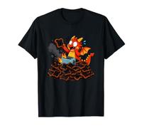 Funny Dragon Burnt Toast Breakfast Kitchen Chaos T-Shirt
