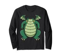 Funny Dragon Costume Lazy Last Minute Halloween Cosplay Long Sleeve T-Shirt