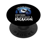 Funny Dragon Halloween This Is My Human Costume For Toddlers PopSockets Adhesive PopGrip
