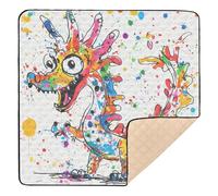 Funny Dragon Large Sturdy Baby Playmat for Floor 1-Piecing Kicking Mat for Babies Infants Toddlers, 50'' x 50''