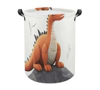 Funny Dragon Laundry Basket with Handles, Laundry Hamper with Internal Support, Foldable Waterproof Clothes Hamper 44x44cm for Bedroom, Bathroom, Laundry Room, Living Room