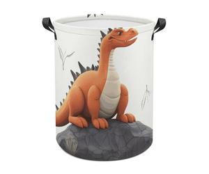 Funny Dragon Laundry Basket with Handles, Laundry Hamper with Internal Support, Foldable Waterproof Clothes Hamper 44x35cm for Bedroom, Bathroom, Laundry Room, Living Room