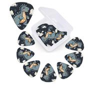 Funny Dragon Print Guitar Picks 12 Pack with Custom Organizer Storage Box Guitar Accessories Ukulele for Acoustic Guitar Bass Gift of the Day