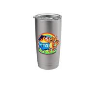 Funny Dragon Rainbow Dumpster Fire Stainless Steel Insulated Tumbler