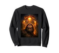 Funny Dramatic Bigfoot Selfie UFO Sighting Alien Invasion Sweatshirt