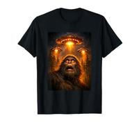 Funny Dramatic Bigfoot Selfie UFO Sighting Alien Invasion T-Shirt
