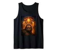 Funny Dramatic Bigfoot Selfie UFO Sighting Alien Invasion Tank Top