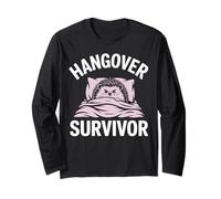 Funny Drinking Hangover Survivor Long Sleeve T-Shirt
