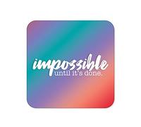 Funny Drinks Coaster | Novelty Office Mug Coasters | Childish Impossible Beer Mat | Sarcastic Home Accessory | Silly Joke Coffee - CC86