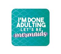 Funny Drinks Coaster | Novelty Office Mug Coasters | Childish Mermaid Beer Mat | Sarcastic Home Accessory | Joke Silly Prank Coffee - CC26